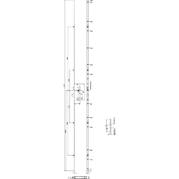 KFV MFV-zámek BS 2100 DIN, DM 45,štulp 16 mm čtverec, pozinkovaný stříbrný Nakupujte Hned