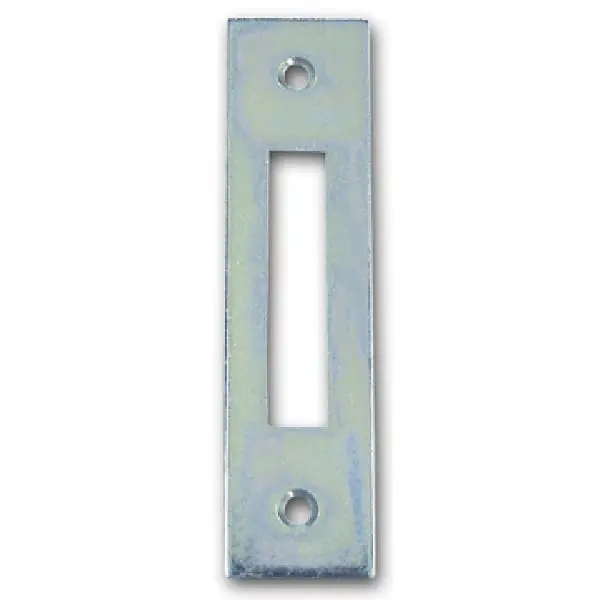 Uzávěrový protiplech hranatý, 107 x 27 x 2 mm, ocel stříbřitě pozink. Vysoce Kvalitní