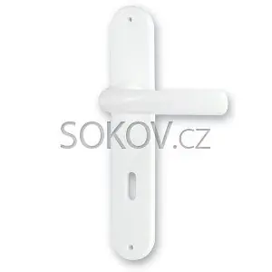 Klika dveřní se štíty KLASIK 90 mm DOZ bílá K 01 Nejlepší Volba