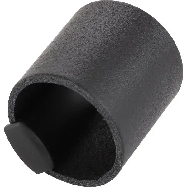 Doprava Zdarma Nábytková knopka Drum LA 32, šířka 40 mm, kůže/ZN černá/černá mat