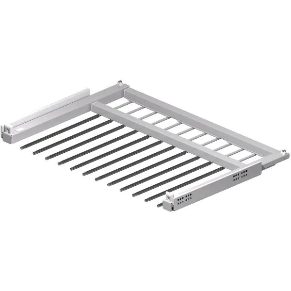 Pouze Dnes HETTICH držák na kalhoty Amari, světlá šířka 700-800mm, 12 držáků, ocel stříbrná