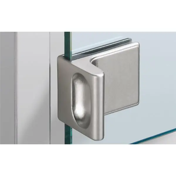 HETTICH Glastürgriff ET 5150, Glas bis 6,3 mm; 40x30 mm, Zink vern. matt Levný