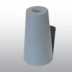 Autentický Doraz - zarážka garážových vrat a bran MAXI 60x38x6,5 mm šedá