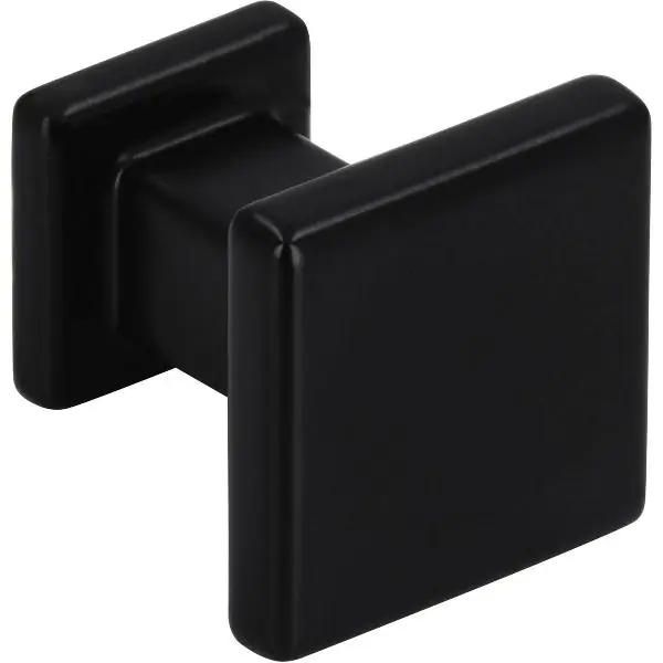 Nábytková knopka Baios 20 x 20 mm, zinkový odlitek černý matný Sezónní Sleva