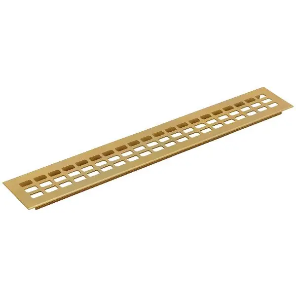 Výprodej Větrací mřížka 600 x 100 mm hliník zlatá elox