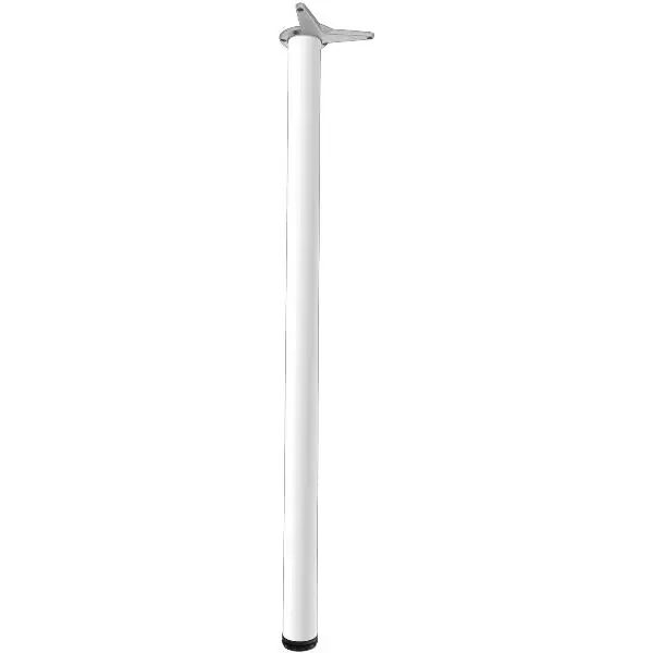 Novinka Noha stolu válcová ø 60 mm, délka 700 mm, ocel bíle lakovaná