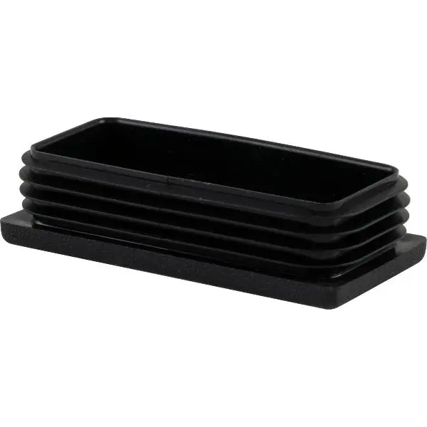 Koncovky pro hranaté nohy/trubky, 100x40, tl. stěny 1,5 -3,5 mm plast černý Sleva
