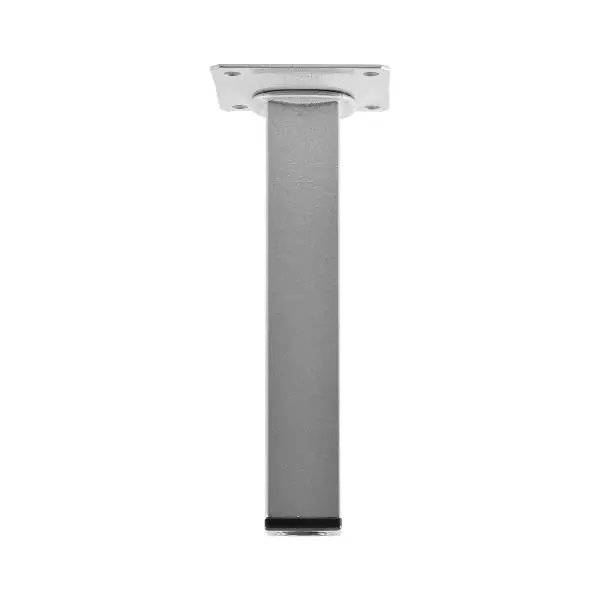 Nábytková noha hranatá 25x25 mm, délka 200 mm, ocel stříbrná RAL 9006 Sleva