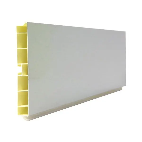 Cenový Hit Soklový profil plast, v.150 mm, délka 4 m, nerez efekt