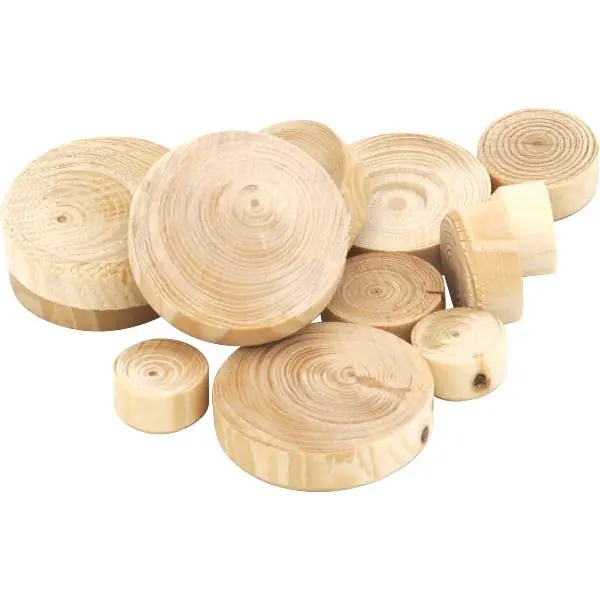 Dřevěná zátka - smrková větev, ø 30 mm, výška 9 mm, obsah 250 kusů Přímo Od Výrobce