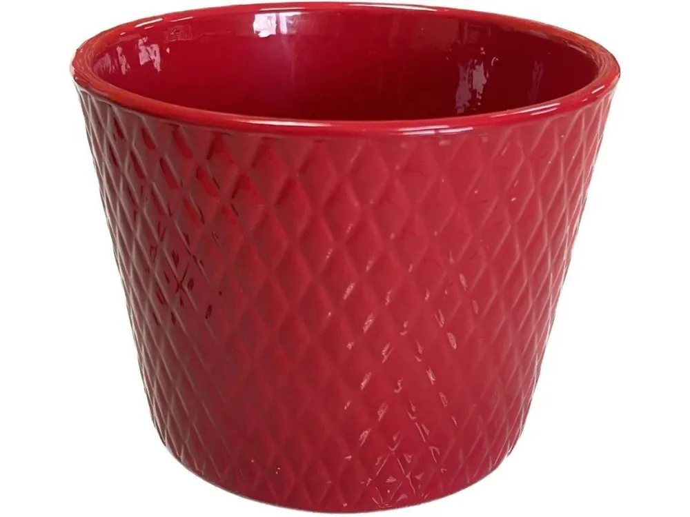 Top Prodej Obal keramický Harlekin pr. 14 cm červený