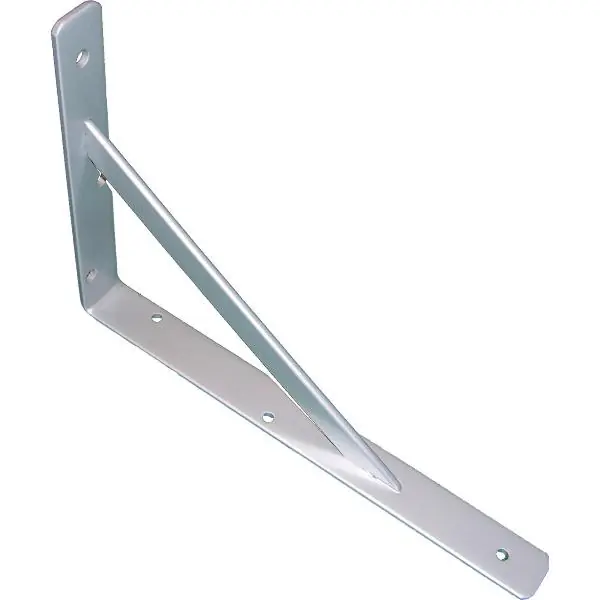 Speciální Cena Konzola s výstuhou pro těžké zatížení, výška 500 mm, hl. 330 mm, stříbr.lak.ocel
