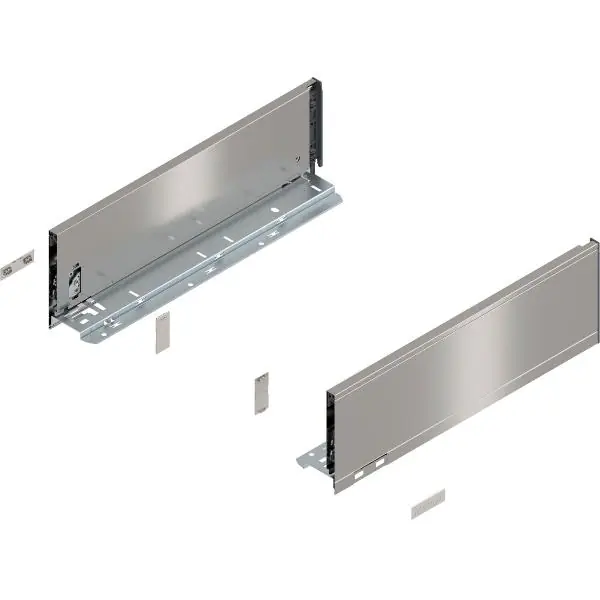 Bezpečná Platba BLUM LEGRABOX pure sada bočnic výška K, délka 400, INOX (Anti-Fingerprint)