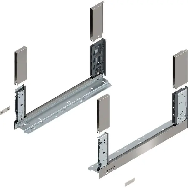 Bezpečná Platba BLUM LEGRABOX free, bočnice výška C, délka 450mm, Inox (Antifingerprint)