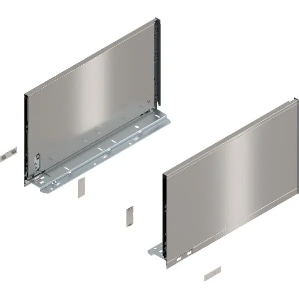 BLUM LEGRABOX pure sada bočnic výška F, délka 400mm, INOX (Anti-Fingerprint) Novinka