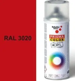 Značkový Sprej akrylový PRISMA COLOR RAL 3020 Dopravní červená 400 ml