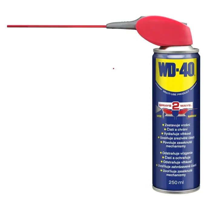 Olej WD 40 spray 250 ml, Smart Straw (sklopná trubička) Časově Omezené