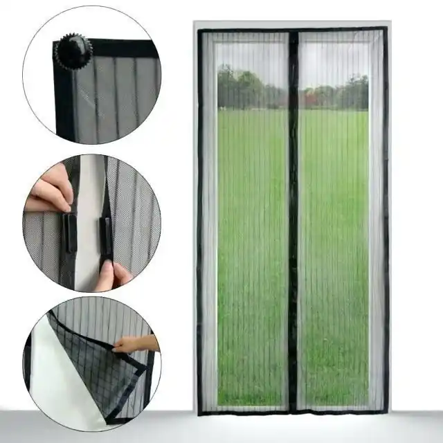 Síť proti hmyzu dveře 218x96cm, magnetická,černá Poslední Šance