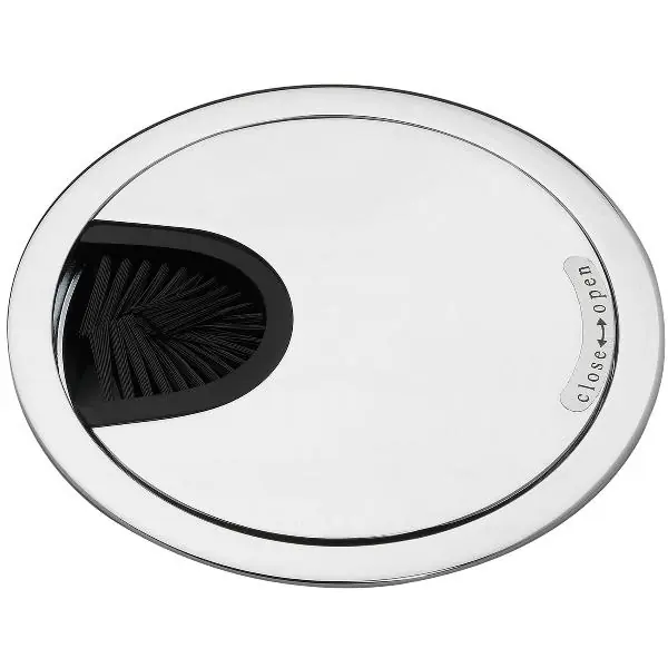 CONFURN Kabel. průchodka kulatá, s prach. kartáčem, Zamak pochromovaný leštěný Must-Have
