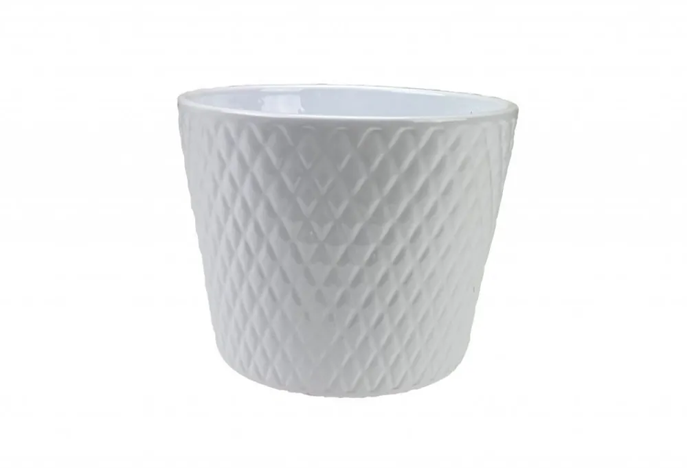 Obal keramický Harlekin pr. 14 cm bílý gl. Cenově Výhodný