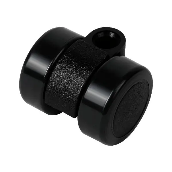 Dvojité řiditelné kolečko Mini měkké plast černý 36 mm 50 kg Nová Kolekce