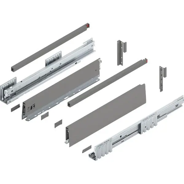 BLUM MERIVOBOX sada výška E-reling, BLUMOTION B, 70kg, délka 450mm,ind.šedá Cenová Bomba