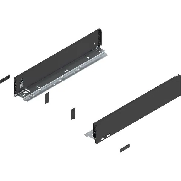 Oblíbený BLUM LEGRABOX pure sada M, TIP-ON, 40kg, délka 350, karbonově černá