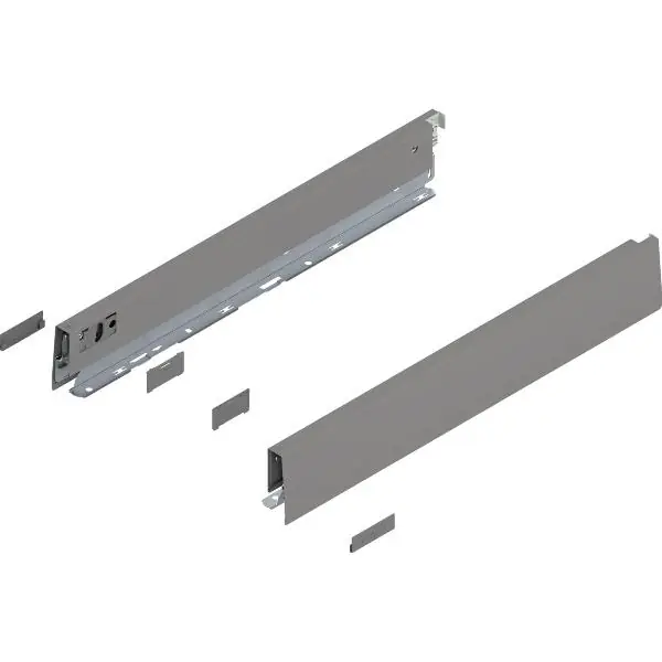 BLUM MERIVOBOX bočnice výška N, jm. délka 450 mm, indiová šedá mat Nakupujte Hned