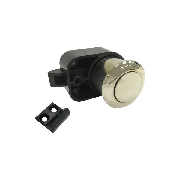 Nízká Cena JuNie tlačítkový cylindrický zámek 4860, DM 25 mm, zamak nikl mat/ks černá