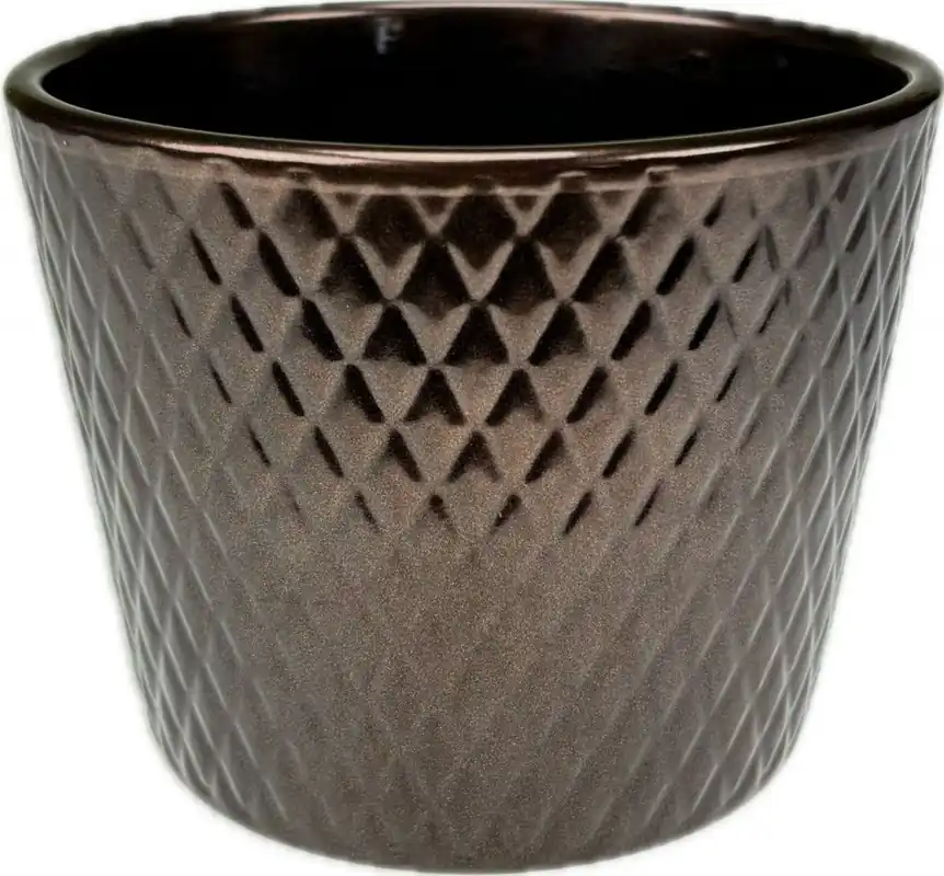 Obal keramický Harlekin pr. 14 cm měděně černý Nejprodávanější