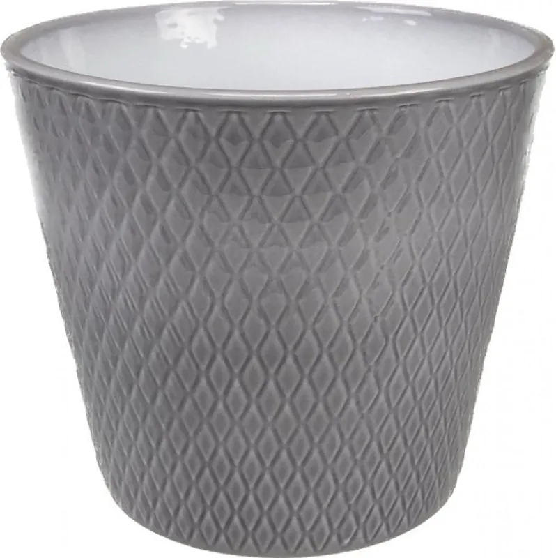 Obal keramický Harlekin pr. 14 cm šedivý Lasur Akce