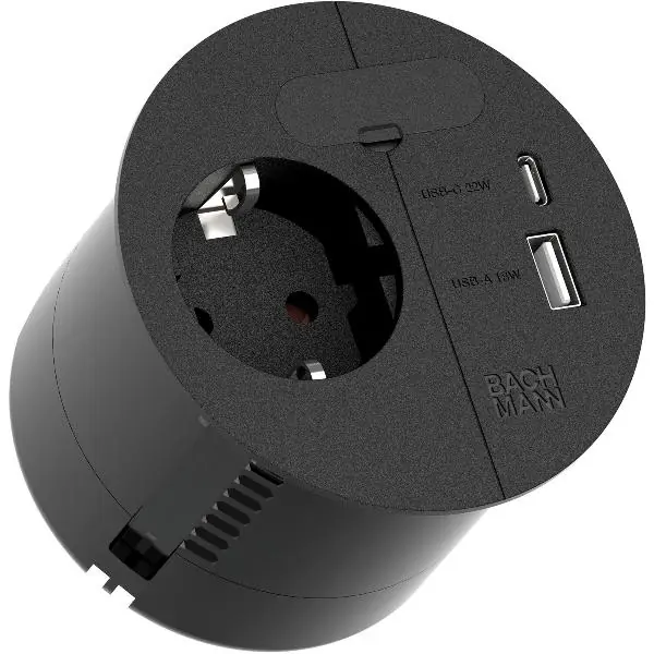 Speciální Cena BACHMANN LOOP IN CHARGE zásuvka s USB-A/C nabíječkou, černá