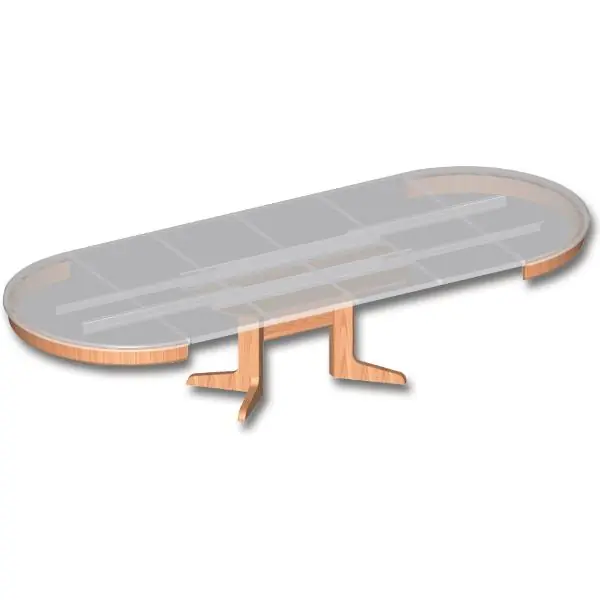 Top Prodej Výsuvné stolové kování ALU 77, délka vytažení 1850 mm, desky 2x500, hliník