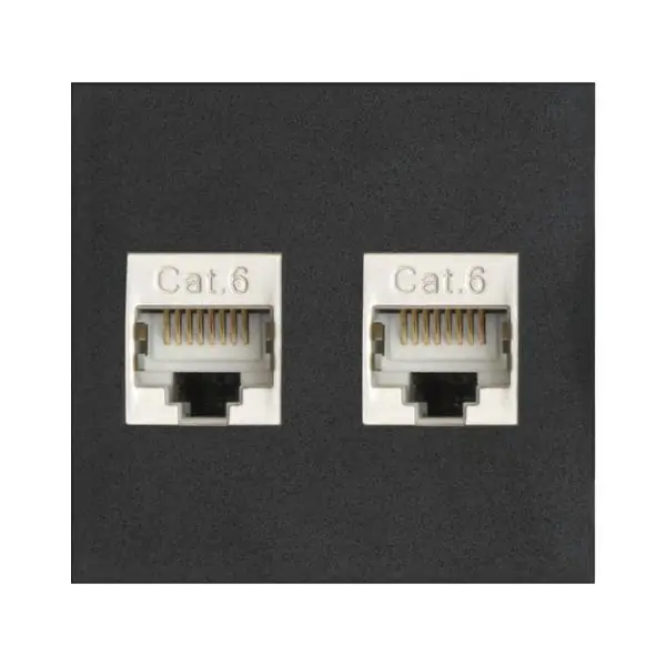 Oblíbený EVOline výměnný modul 2xRJ45 CAT6, černý