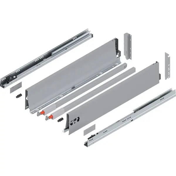 BLUM TANDEMBOX antaro sada výška D-reling(K), BLUMOTION M, 30kg,d. 600, šedá Akce