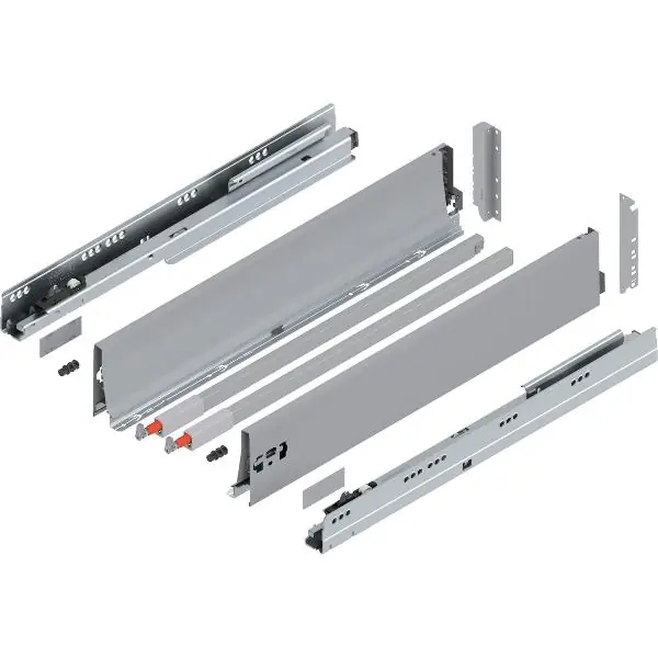 BLUM TANDEMBOX antaro sada výška D-Reling(K),BLUMOTION M, 65kg, d. 650, šedá Doprava Zdarma
