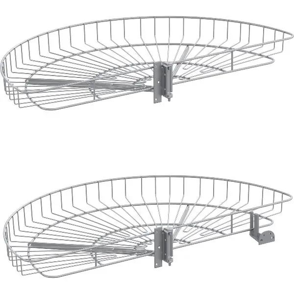 VS COR Wheel rohová-otočná police 2/4 kruhu sada Classic 750 mm stříbrná Ověřený