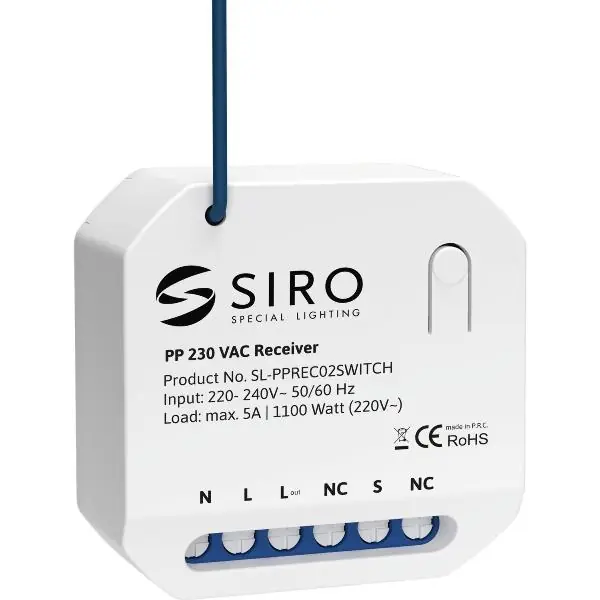 Siro PushPower přijímač SWITCH 230 V Dokud Zásoby Vydrží