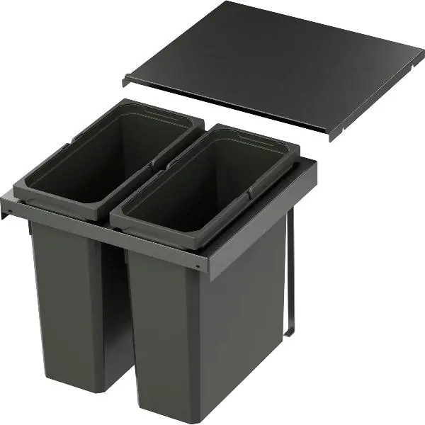 Must-Have VS ENVI Flex Pro Systém na třídění odpadu KŠ 450 mm, 2 × 21 litrů, lávová