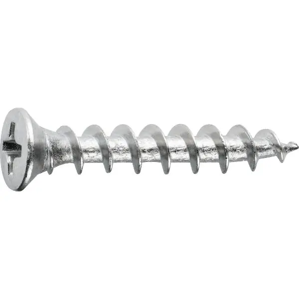 Ověřený SFS-SPT/39 montážní vrut 4.3x45 PH 2 pro plastové profily, ocel stříbrná