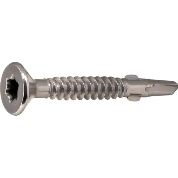Vrut s vrtací špičkou s křidélky zápustná hlava DIN7504 6.3x80 Torx30, ocel poz. Novinka