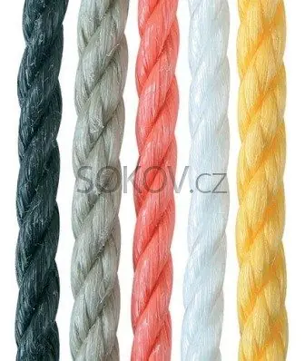 Lano stáčené PP pr. 12 mm, barevné Originální