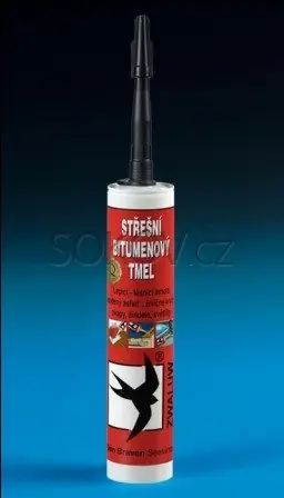 Tmel střešní bitumenový černý, 280 ml, kartuše Výhodná Nabídka