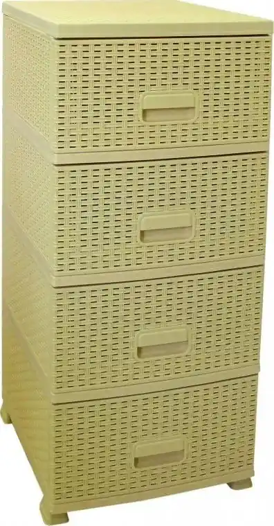Komoda RAF polyratan, se zásuvnými šuplíky, 44 x 37 x 90,5 cm, mocca Dokud Zásoby Vydrží