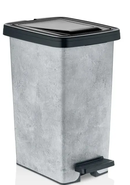 Cenový Hit Koš odpadkový pedál 25 l šedý granit 39x27x45cm