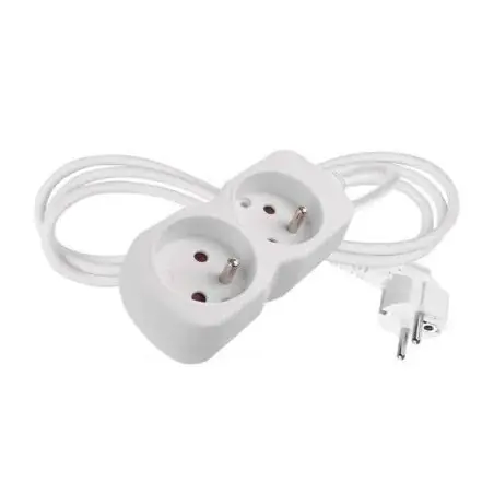 Prodlužovačka 1,4 m 2 zásuvky / bílý / PVC / 1 mm2 P02114 Akce