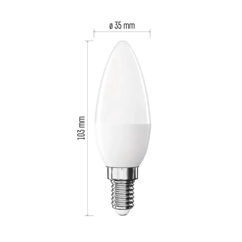 Žárovka LED Classic Candle 4,2W (40W)470 lm E14 teplá bílá ZQ3E21 Sleva