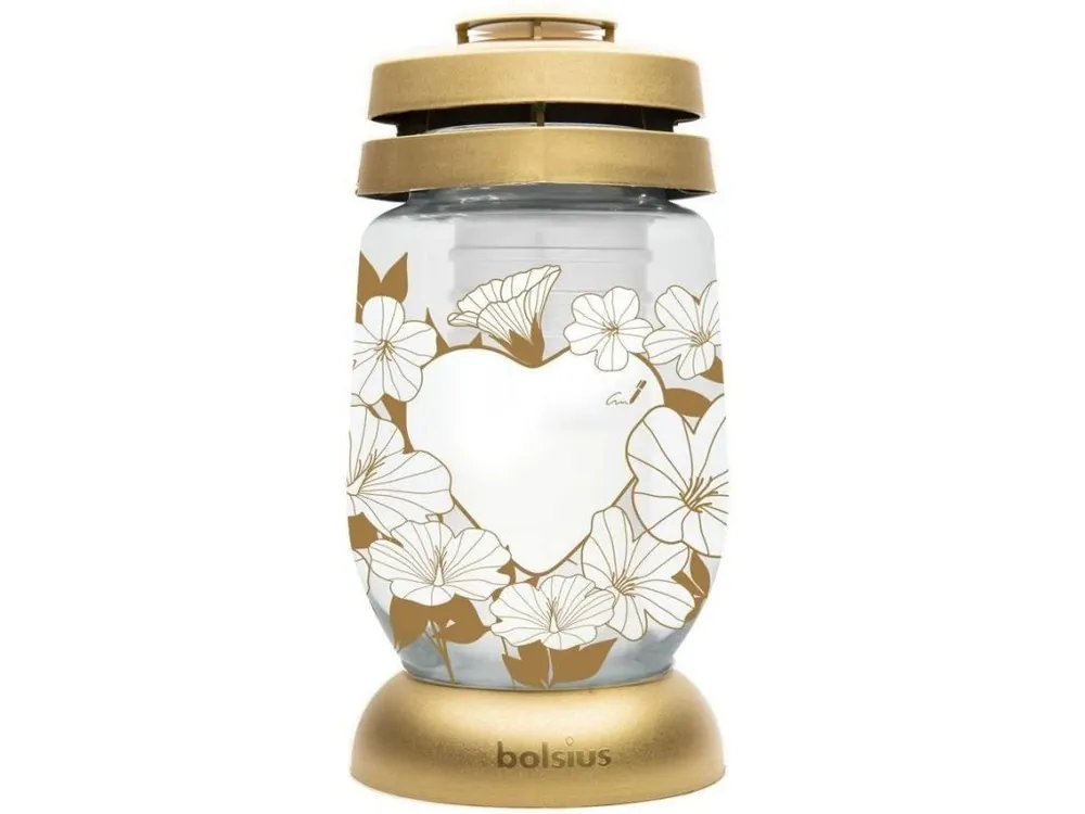 Lampa sklo Bolsius hřb.23cm vklad 120g 36h. Ihned K Objednání