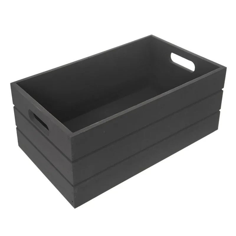 Bedýnka dřevo 36x26x15 cm antracitová Dokud Zásoby Vydrží