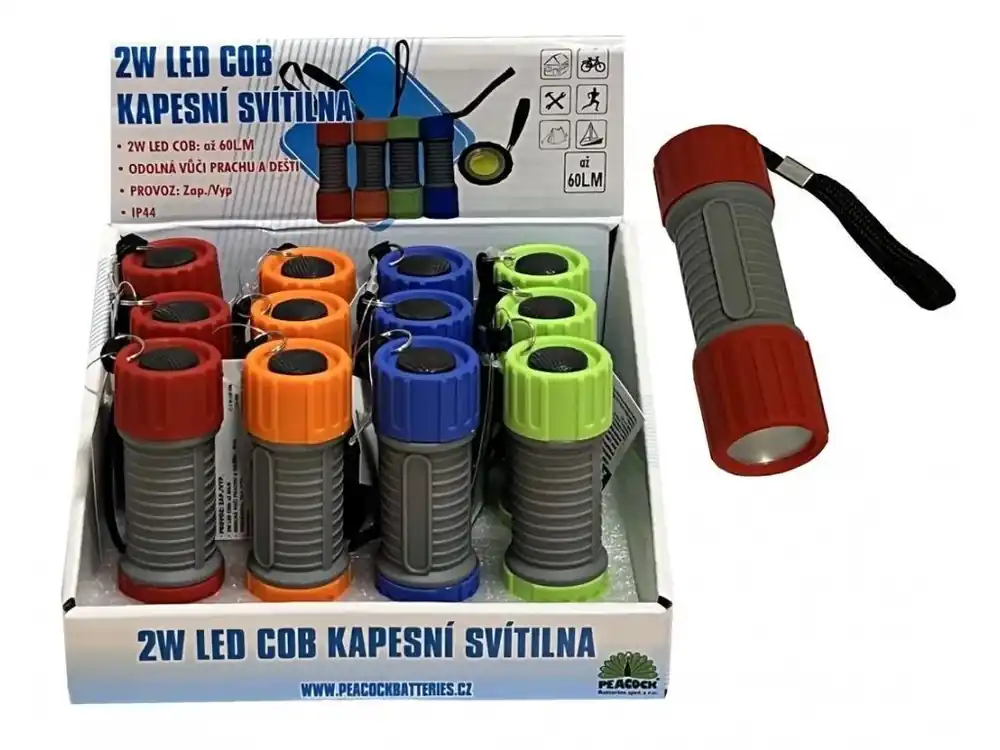 Vrácení Zdarma Svítilna kapesní COB 2W S-121-1